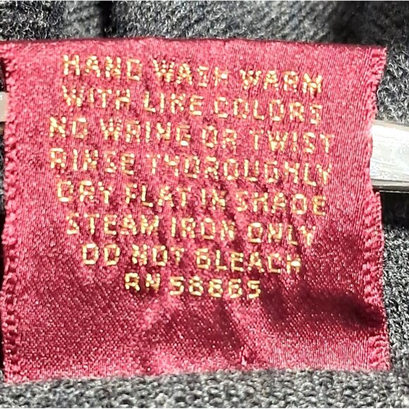 Nordstrom Merino Wool Sweater Mens Size XL Gray V Neck Long Sleeved Pullover Vin - Picture 9 of 9